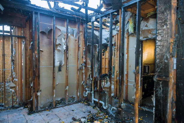 Professional Fire Damage Restoration technician working in Woodbine, MD